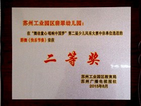 荣获第二届少儿风采大赛二等奖